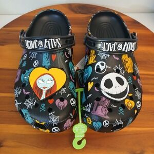 Crocs‎ Nightmare Before Christmas Clogs Womens 11 Mens 9 Black Jack Skellington